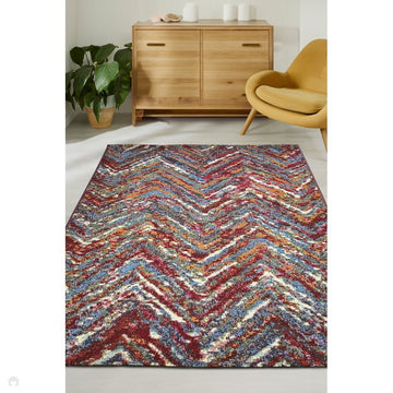 Tropicana Zigzag in-Outdoor Flatweave Multicolour Rug-Melrose-Rug Love - The Most Loved Rug Store